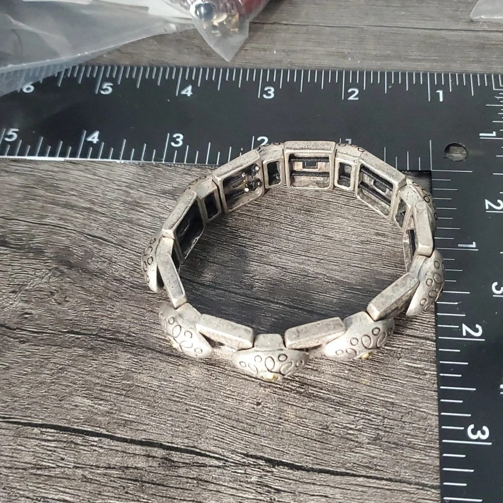 Pewter Eyecatching Sunlight Sparkle Bracelet Stretch B3301